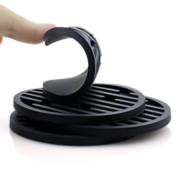 Black Rubber Silicone Drink Coasters Cup Mat For Car Bar Coffee Mug Beer