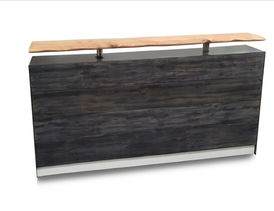 Wooden L Shape Check Out Counter for Office Reception Desk Customized Design
