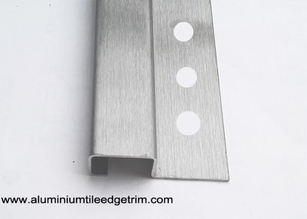Brushed Black Titanium Stainless Steel Square Box Tile Trim With 12mm Depth