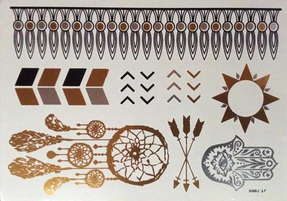 Metallic foil tattoo
