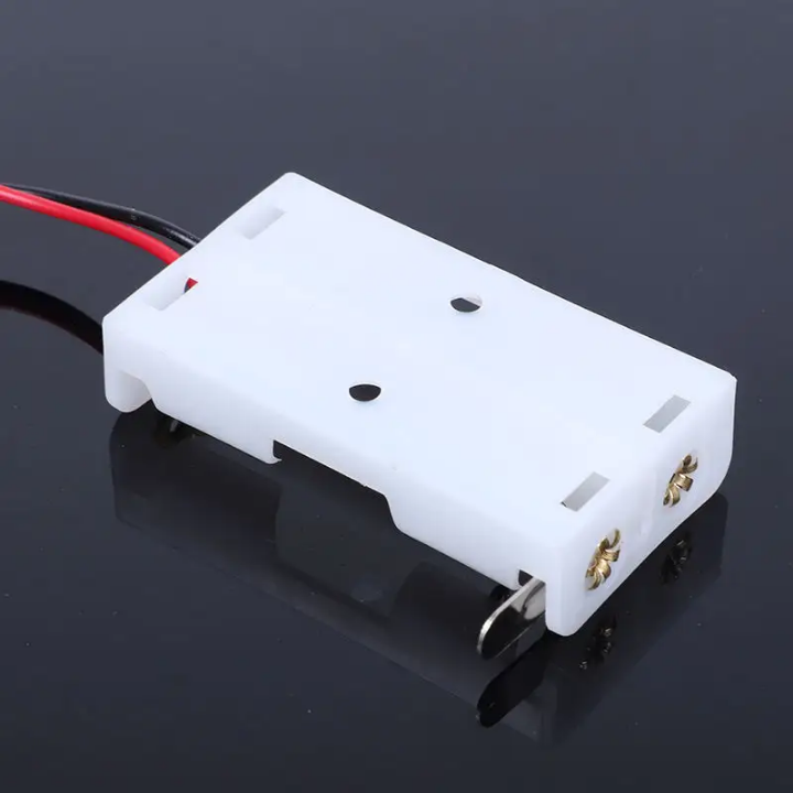 2AA battery holder with knife switch and wire