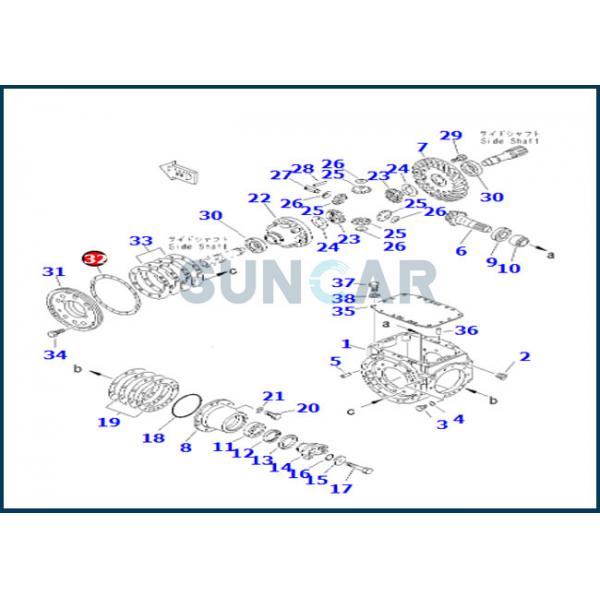 418-33-21430 кольцо уплотнения передачи кольца уплотнения 4183321430 коробок передач для KOMATSU