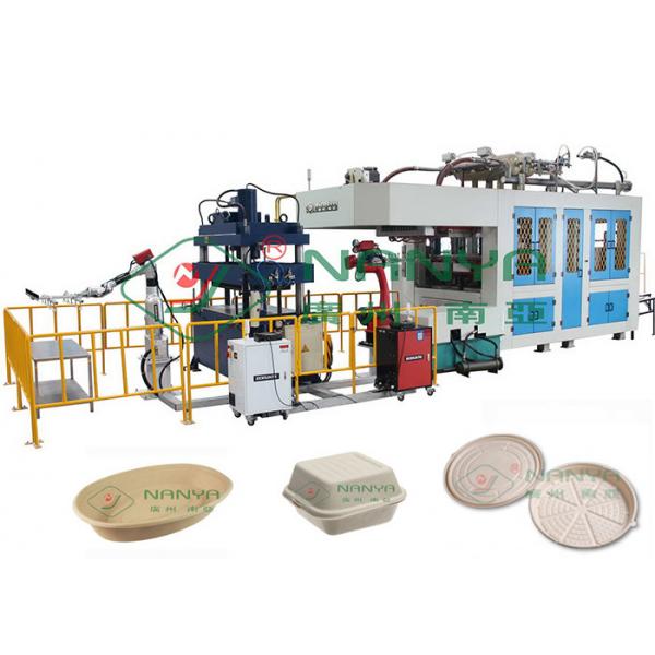 300Kg/H Biodegradable Pulp Molding Tableware Equipment 40 Ton Pressure
