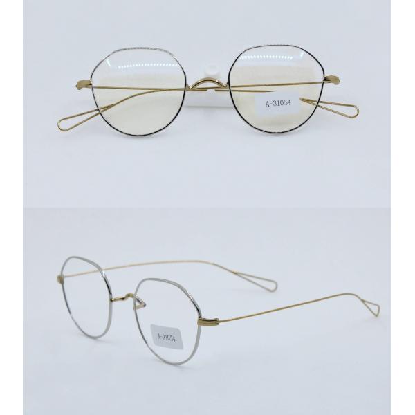 Two tone gold silver optical frame light weight metal eyeglasses fashion clear lens for Women