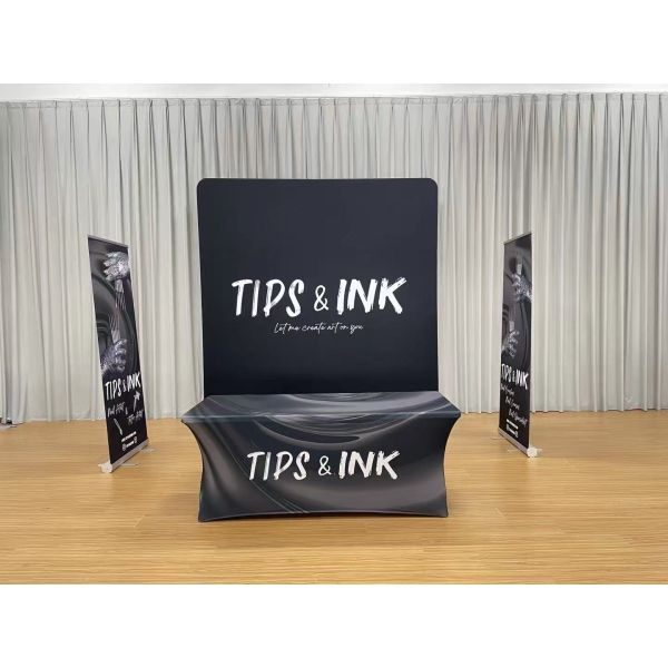 Portable Trade Show Booth Tension Fabric Display For Business Events