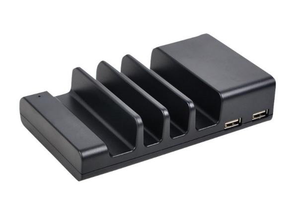 60W 4 Port Desktop Rapid USB Wall Charger / Tablet Charging Station For School