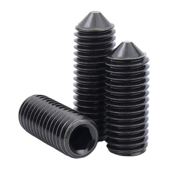 Grade4.8/8.8/10.9/12.9din913/din914/din915/din916 Black Oxidized Flat End Pointed Hex Socket Head Screws