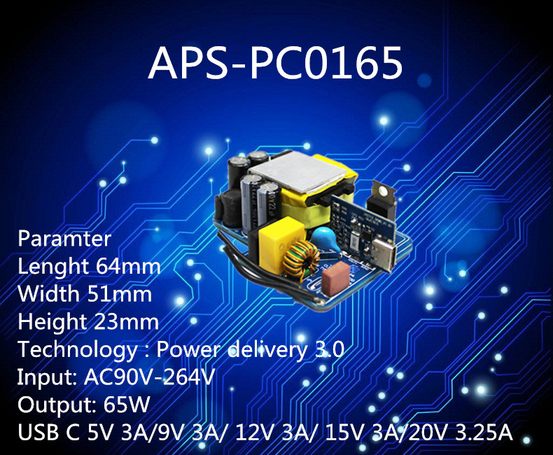 Монтажная плата PCB DC AC обнаженная, монтажная плата 65W PCBA
