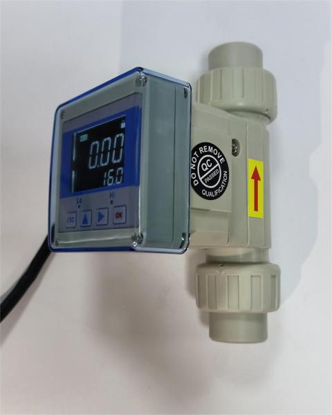Impeller Flow Meter Plastic Runner Type Corrosion-Resistant With LCD Display