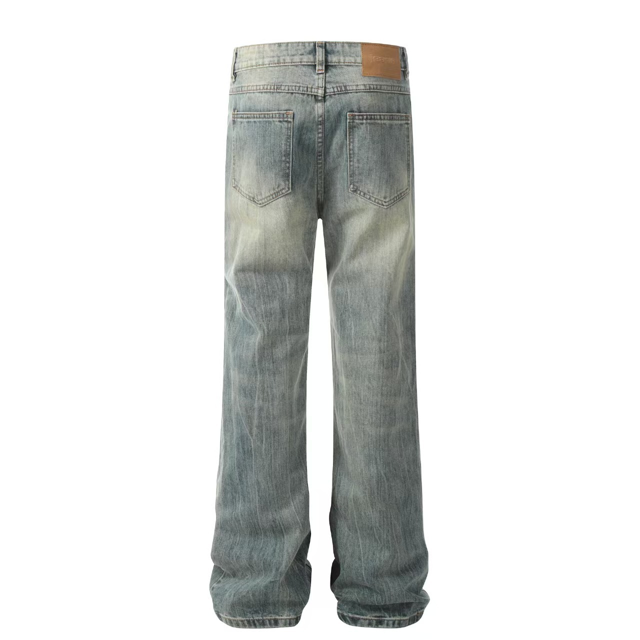 Relaxed fit casual denim trousers crafted from durable cotton blend fabric ensuring comfort and style for casual daily