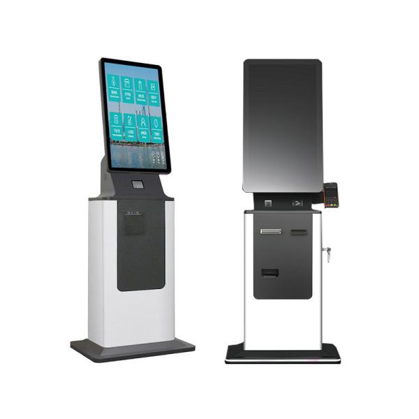27'' 32'' Indoor Card Dispenser Ticket Printer Kiosk Self Check in Out Kiosk Hotel Self Service Cash Payment Kiosk Terminal