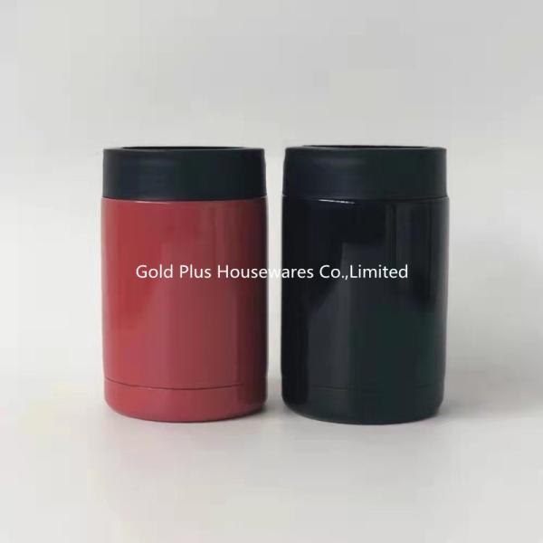 Beverage can cooler insulated metal steel beer cooler 16 oz stainless steel food grade outdoor fruit juice cup