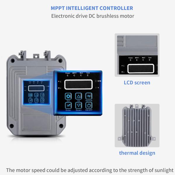 12V 24V 48V 72V battery brushless or brush DC motor solar deep well water pump factory supply