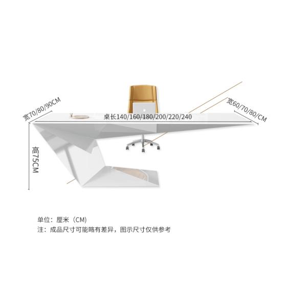 Home Office Funiture Morden Work Office Desk with Custom White Paint Consulting Table
