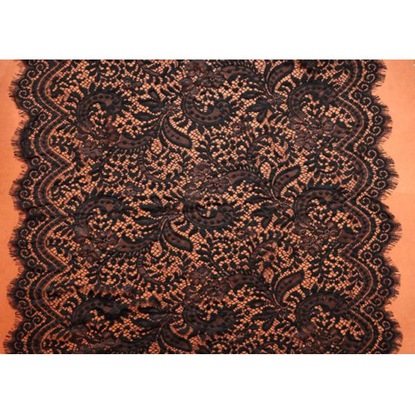 eyelash lace border/lace edged lace/black/white off lace