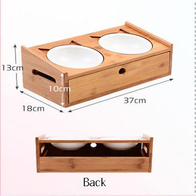 Cat Feeder en céramique viable, cuvettes inclinées de chien pour l'alimentation d'animal familier