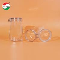 1080ML Recycled Transparent Storage Plastic Clear PET Cans Sealed Jar With Screw Lid Pet Food Coffeeealed Jar