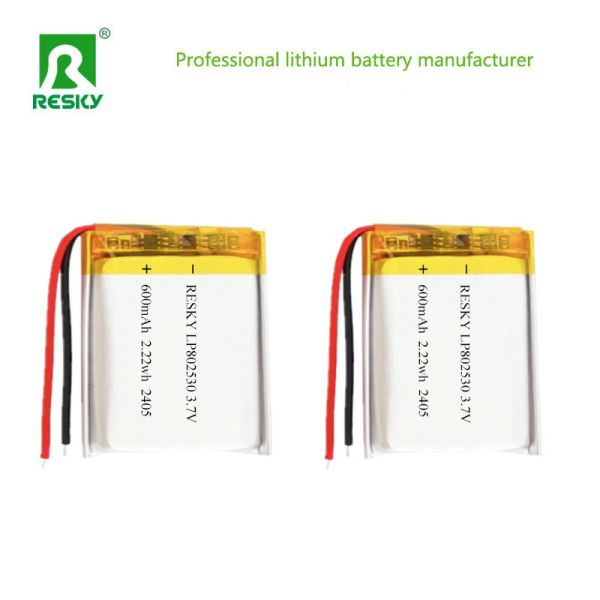 China Li-ion Battery Cell 3.7V 600mAh 802530 2.22wh Power Lithium Ion Polymer Battery Pack