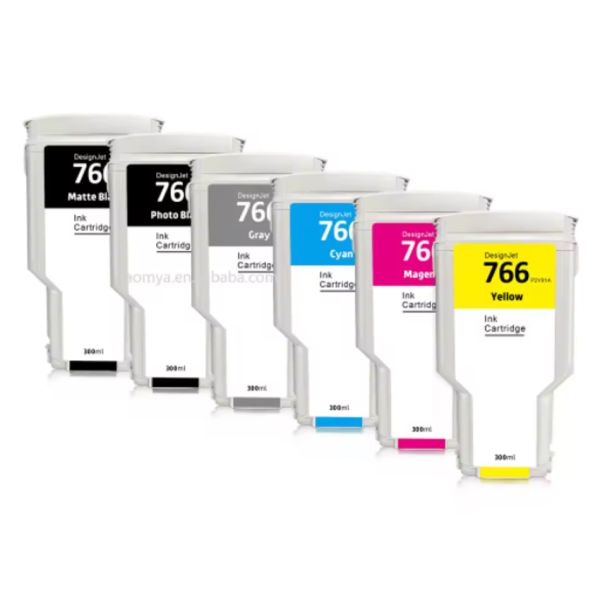 Betcolor 766 Compatible for Cartridges for HP Designjet XL3600 Printer Disposable Chip Bulk Pack Filled Dye for Yellow Black