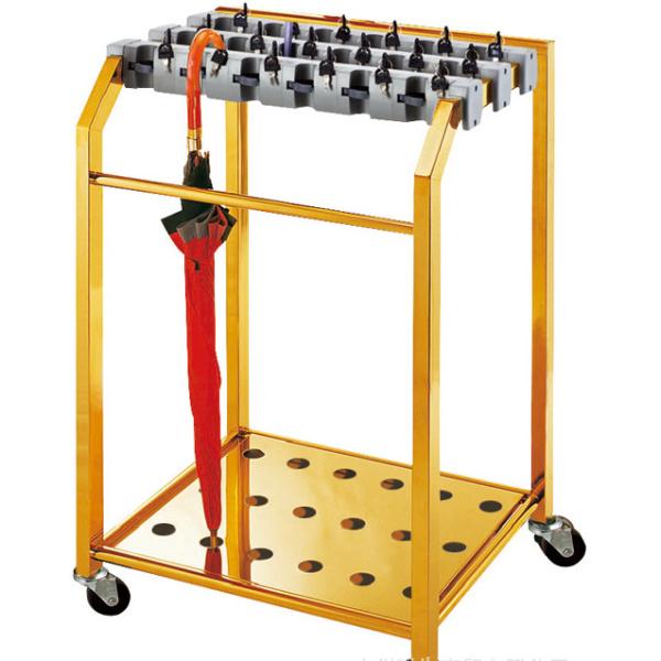 Золотистое влажное оборудование гостиничного сервиса гостиничного номера шкафа зонтика с колесами