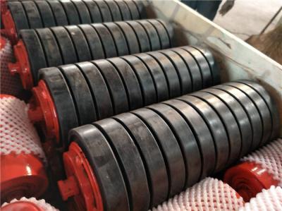 Rubber Lined 0.4kW Conveyor Impact Roller DIN S235JR Impact Idlers