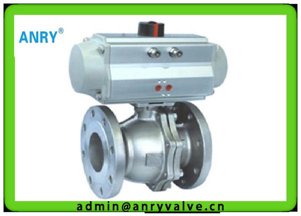 Teflon - Lined Differential Pressure Control  Pneumatic Actuated Ball Valve PTFE Lined Seats