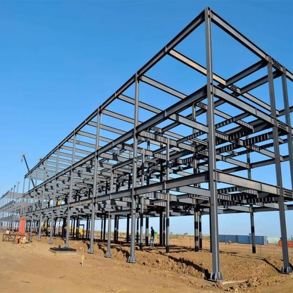 Prefabricated Steel Building Q235 Q355B Steel Frame 4m To 15m Height Range For On-Site Assembly