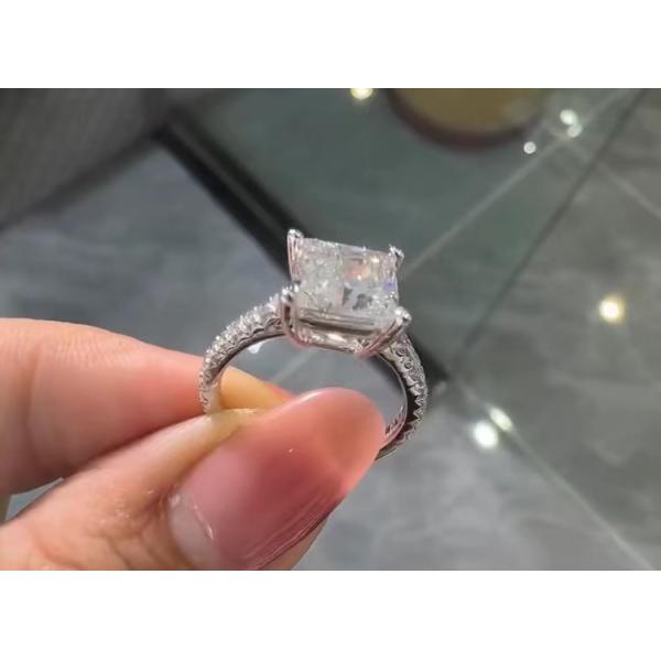 Diamants fabriqués en laboratoire bijoux princesse diamants cultivés en laboratoire bijoux anneaux de diamant boucles d'oreilles