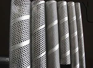 Galvanized Steel Spiral Perforated Tube Custom Length ASTM GB Rust Prevention