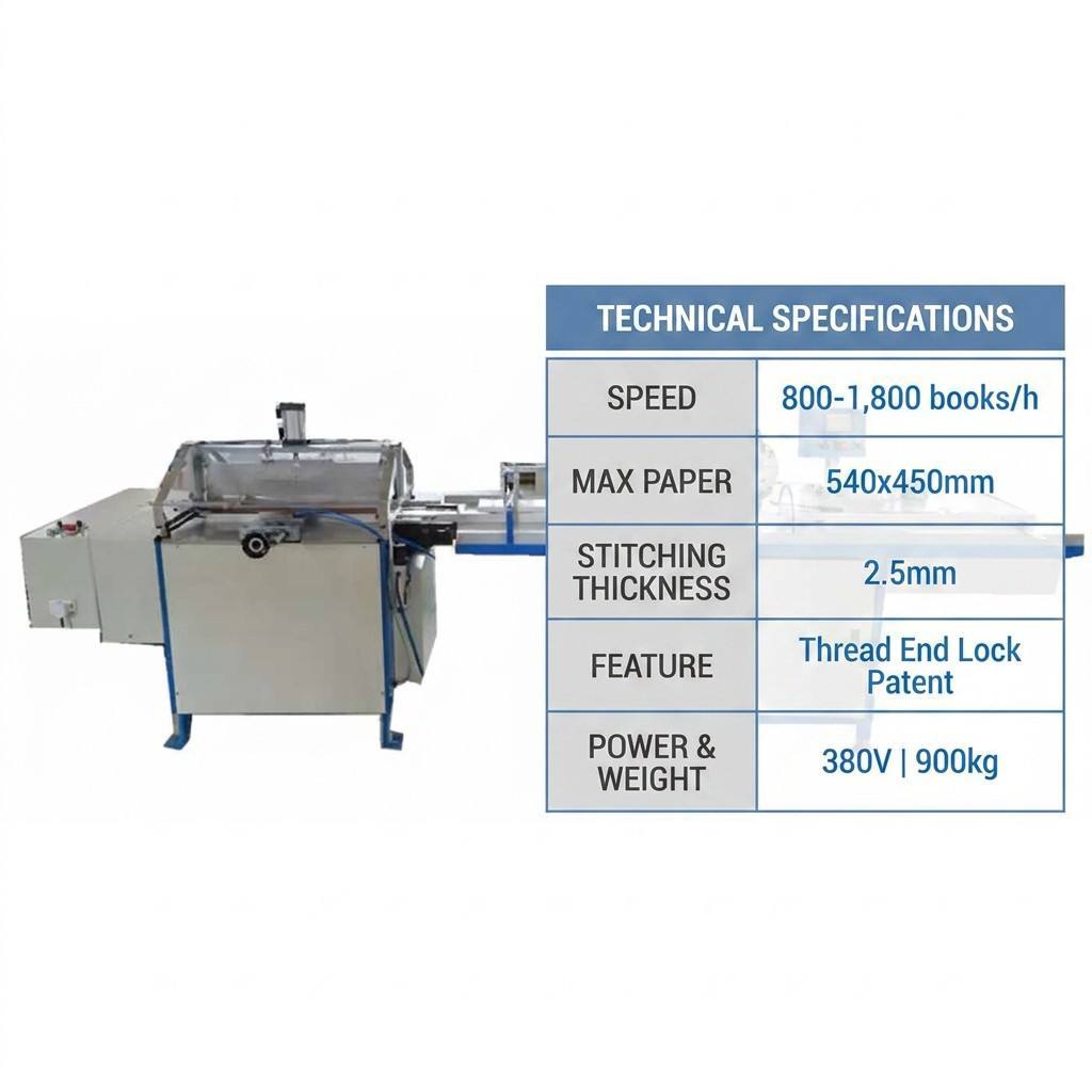 High Speed Book Binding Machine Running 800–1800 Books Per Hour For Exercise Book Production