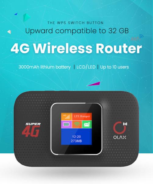 Hot Sale OLAX MF982 MIFI Portable CPE Wireless 4G LTE Wifi Router With Sim Card Slot