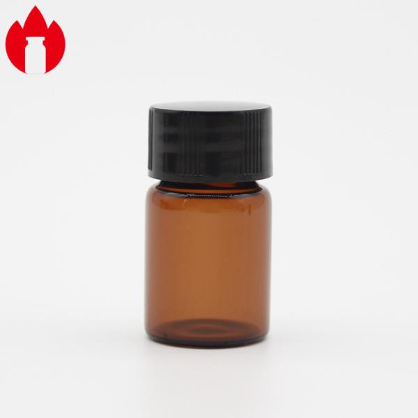 Screw Top Threaded Neck Glass Bottle Vial with Plastic Screw Caps