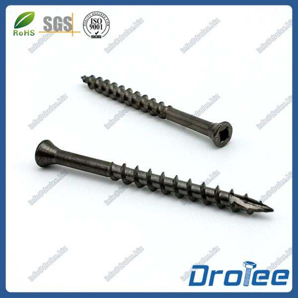 Black Oxide Stainless Steel Square Drive Trim Head Deck Screw Type 17