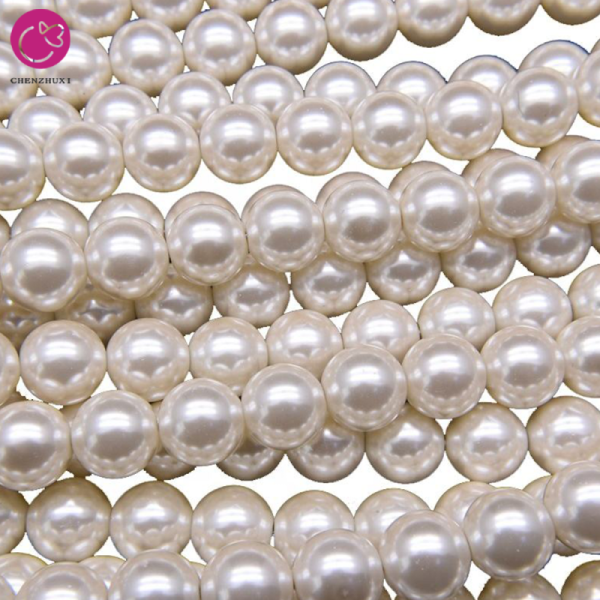 Wholesale High Quality  Glass Straight Hole Peal Beads Loose  Pearls for DIY Jewelry Earring Pendant Accessory