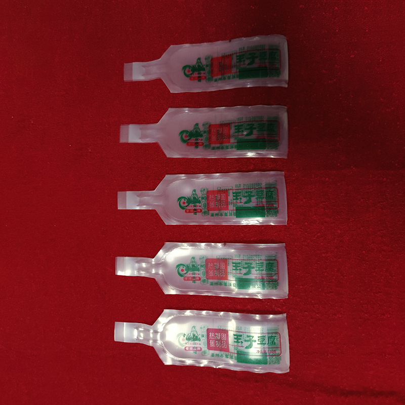 300g 400g Japanese Tofu Clear Tube Pouch Large Capacity Double Heat Seal
