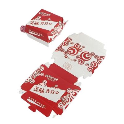 Mini-emballage imprimé en carton blanc en papier à emporter Boîte à hamburgers pour noix Noyaux Conception sur mesure