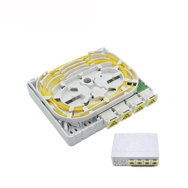 Wall Mounted 4 Ports Fiber Optic Terminal Box Fiber Optic Socket Panel