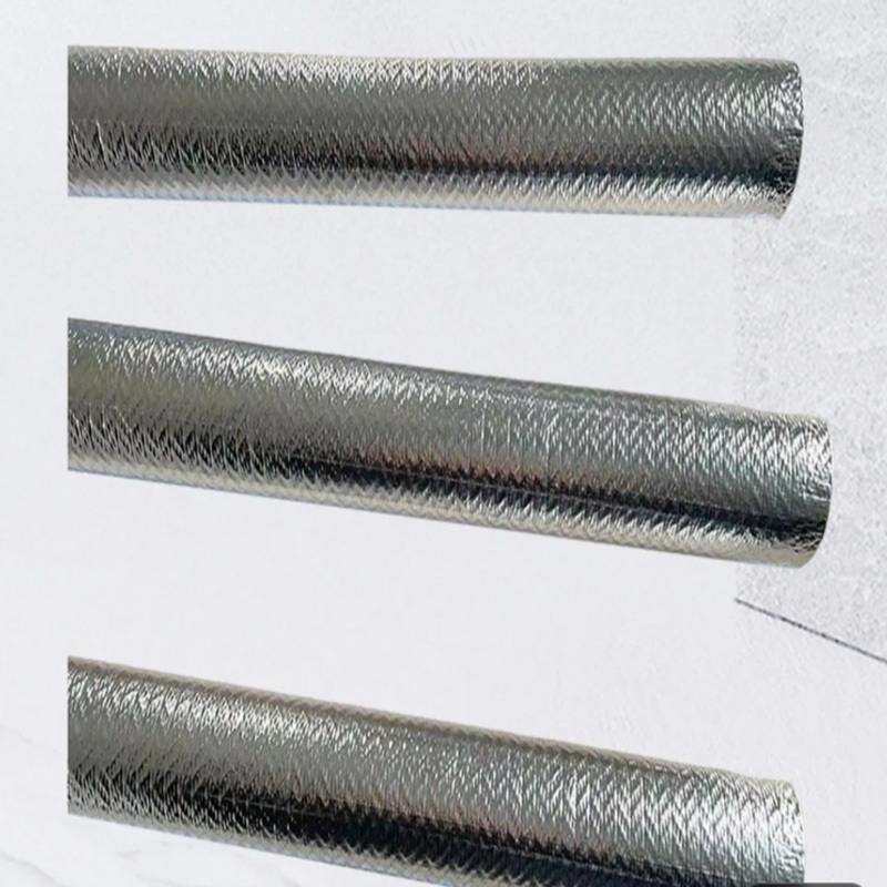 Self Wrapping Wire Harness Sleeves Aluminum Foil Fiberglass Hose Sleeve