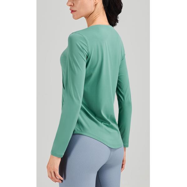Round Collar Summer Horse Riding Tops For Female Equestrian Long Sleeve T Shirt