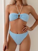 Fique elegante nas suas férias de praia com bikini de roupa de banho