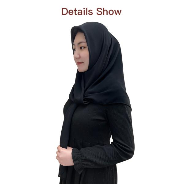 Customized Wholesale Solid Color Malaysian Headscarf Women Turban Scarf Pearl Chiffon Bubble Long Hijab