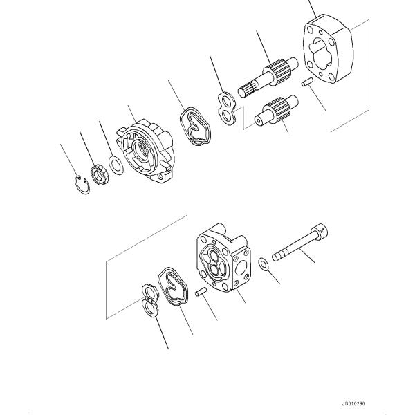 705-40-01020 Wheel Loaders Gear Pump D Series HM300 PC60 PC70 WA380/380Z/ 430/470