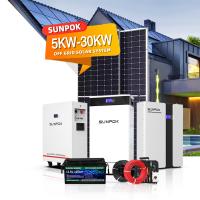 Kit complet de système d'énergie solaire intelligent déconnecté du toit de la maison 3kw 5kw 8kw 10kw 15kw 20kw 30kw
