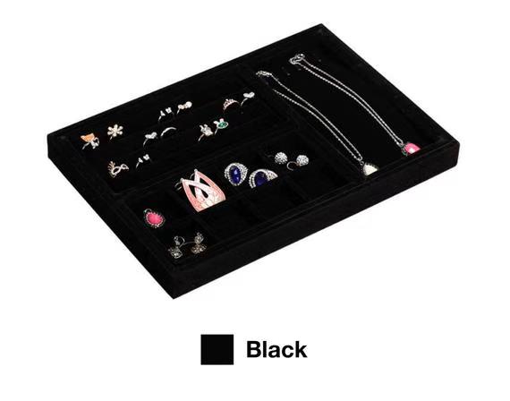 Custom Logo 4 In 1 Stackable Jewelry Tray With Lid For Necklaces Rings Earrings