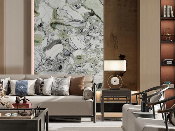 Résistant à l'usure à l'intérieur 1600x3200mm plaques de pierre sintrée polies pour le salon