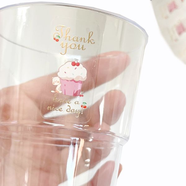 High Quality Personalized Transparent Waterproof Vinyl Adhesive Sticker Labels UV Printed for Beverages & Perfumes Cup Use