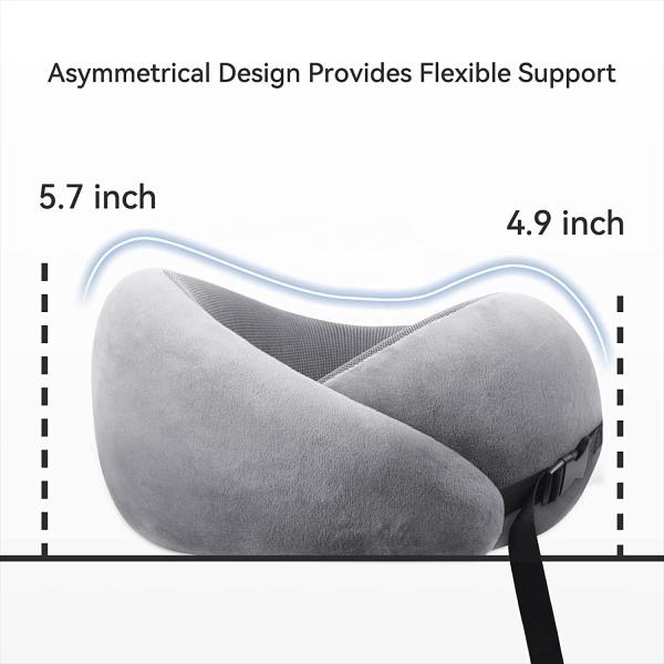 Soft Memory Foam Neck Restraint O Neck Pillow for Aircraft and Office Solid Pattern