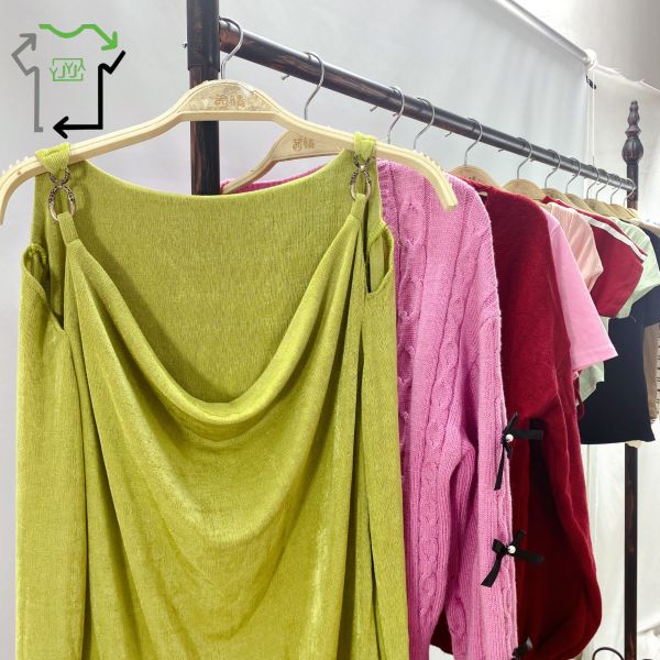Fashionable Second Hand Winter Clothing Knitted Women's Slim Fit Mixed Size Style