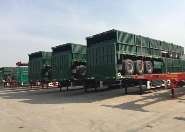 ISO Dropside Semi Trailer Truck 3 Axles Semi Truck With Trailer
