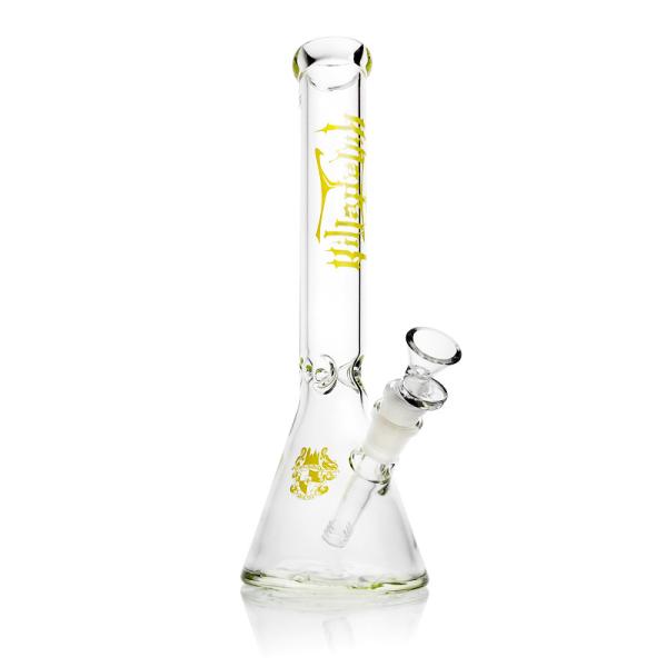 12'' Beaker Ice Water Bong / Tabacco Glass Bongs With Label 5mm Thick